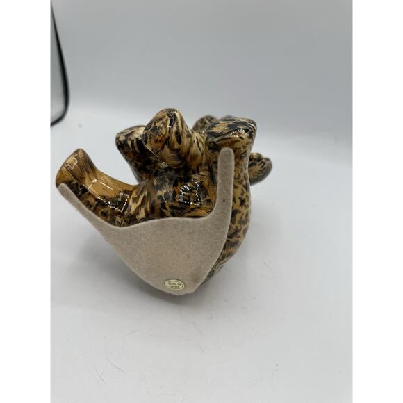 Vintage La Vie Safari Patchwork Ceramic Elephant Figurine – Trunk Up, Sitting - Picture 6 of 7